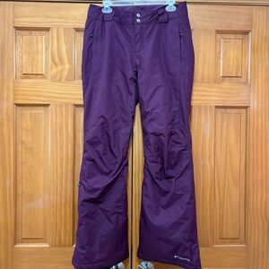 Columbia Omni-Tech Wine Purple Snow/Ski Pants Size Medium EUC